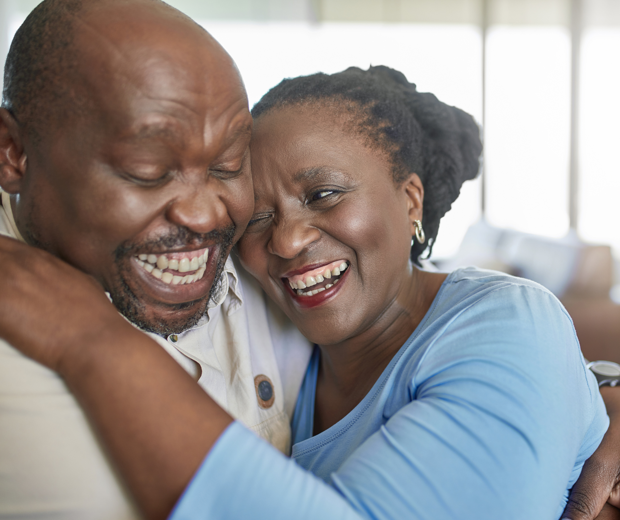 African middle ages couple happy together