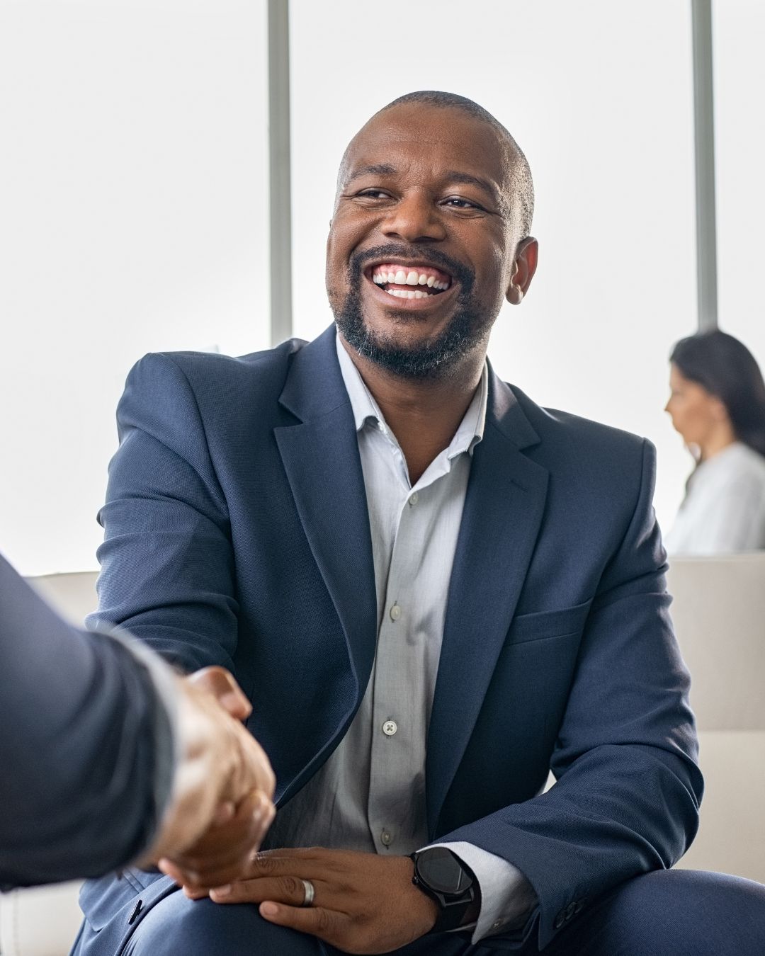 African Businessman shaking hands