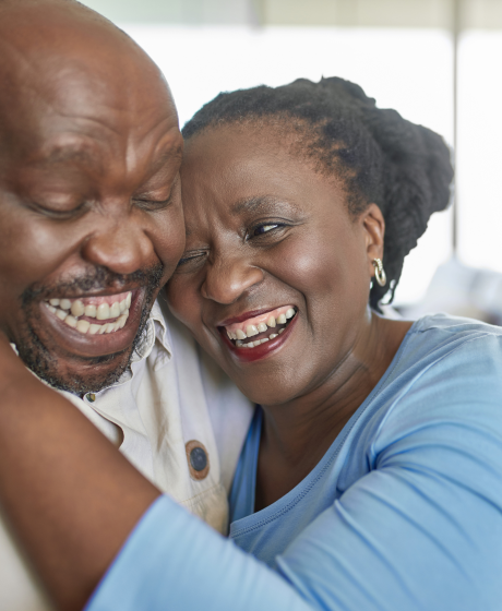 African middle ages couple happy together