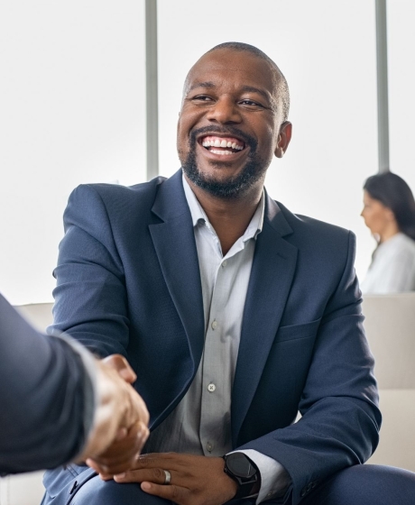 African Businessman shaking hands